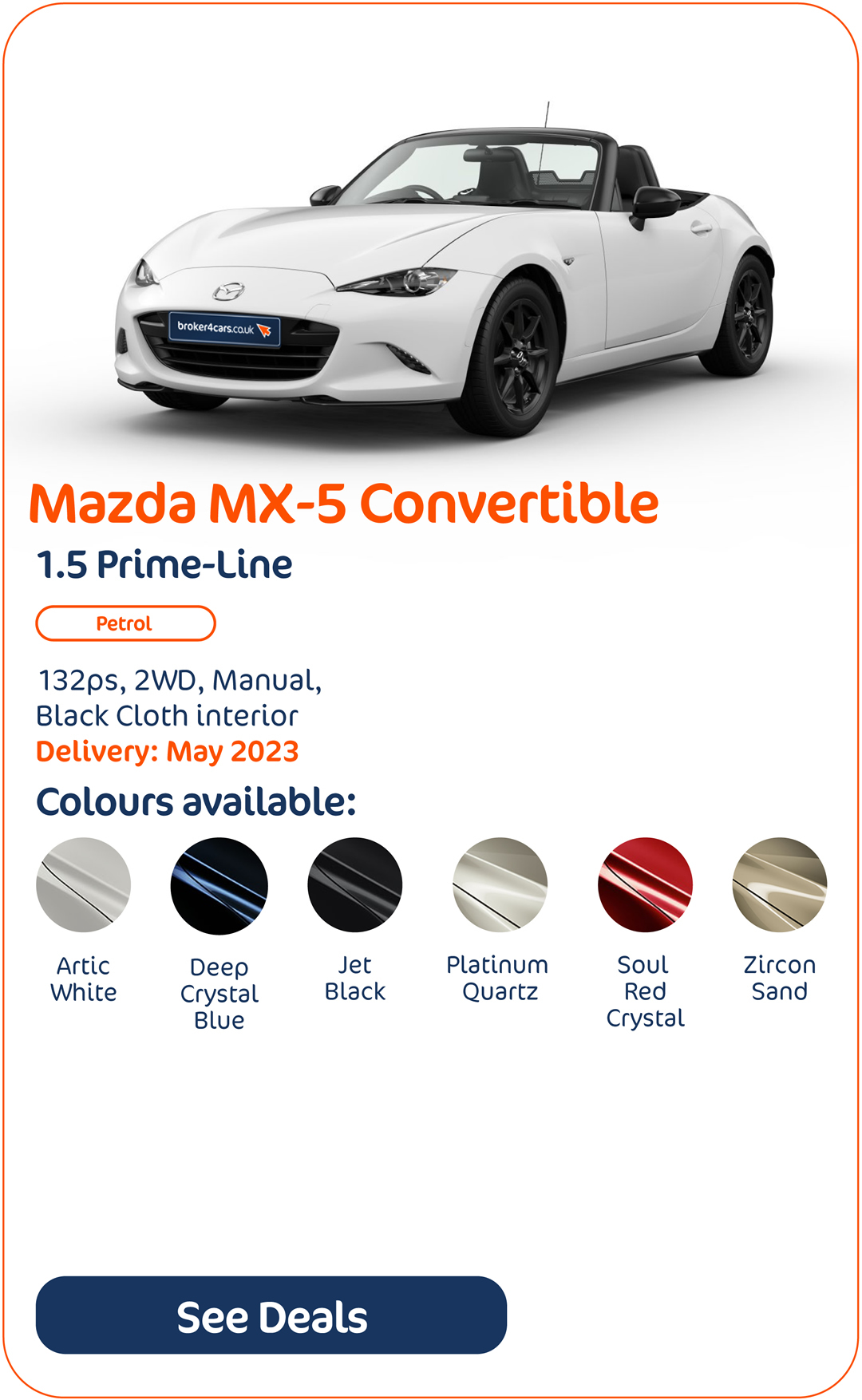 Mazda MX-5 Convertible 1.5 Prime Line - Click to Enquire